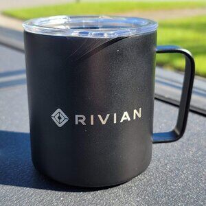 Rivian MiiR 12oz Black Stainless Insulated Coffee Tea Travel Mug Handle w/ Lid